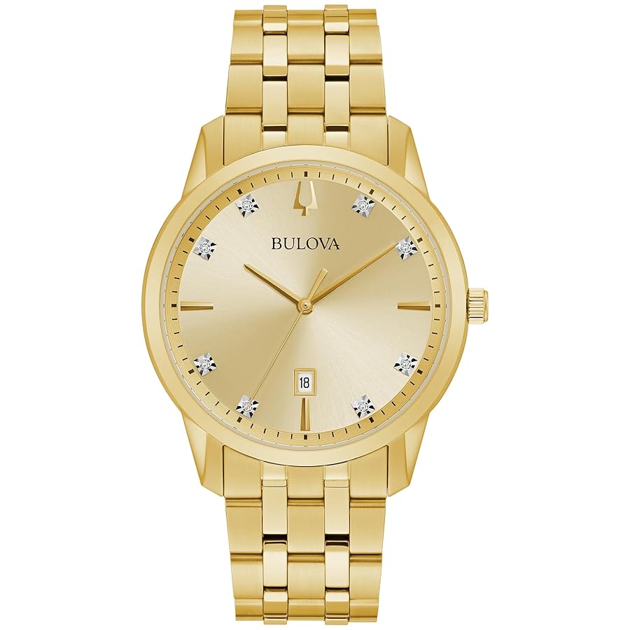 ビンテージBulova 23 automatic gold bezel Mens Vintage Bulova 23 Jewels Automatic 14k Solid Yellow